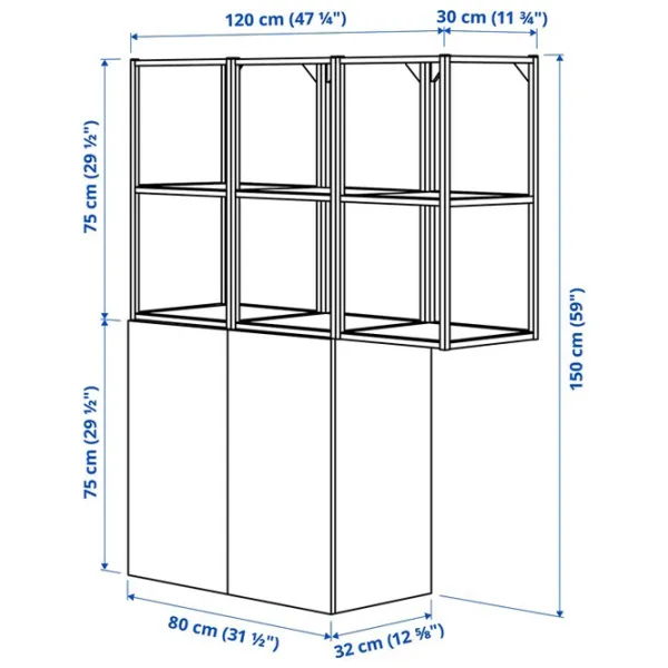 подвеснои шкаф для ваннои комнаты Ikea Enhet Сталь / Antracite photo 5