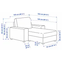 Кресло Ikea Vimle/Saxemara Черный Синий photo 7