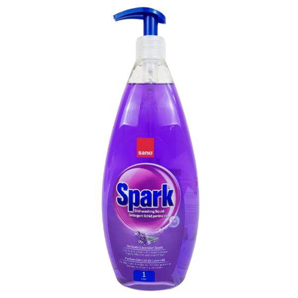 Средство для мытья посуды Sano Spark 1л / Лаванда photo 1