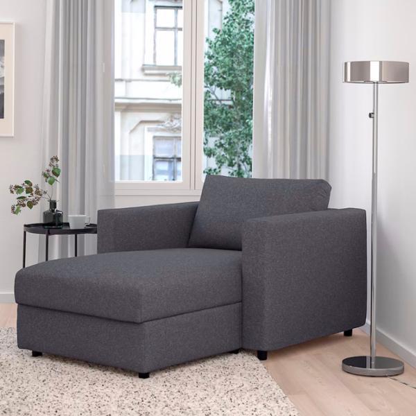 Fotoliu Ikea Vimle/Gunnared Black Gray photo 2