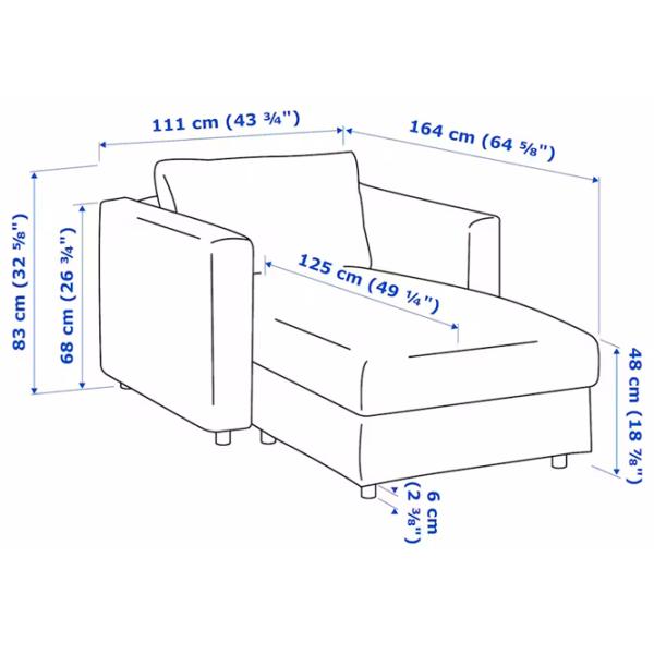 Fotoliu Ikea Vimle/Gunnared Black Gray photo 7