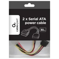 Кабель питания Cablexpert Molex + SATA 0.3 м / Черный photo 2