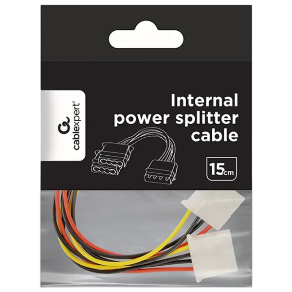 Cablu de alimentare Cablexpert Molex + Molex 0.1 m / Black photo 3