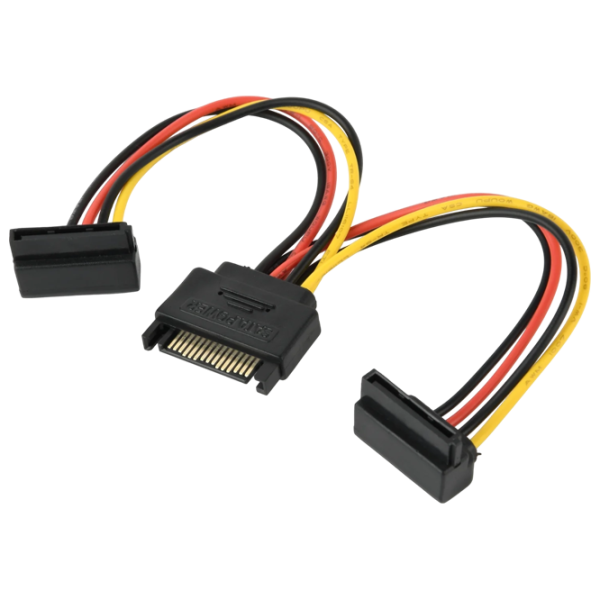Кабель питания Cablexpert SATA + SATA 0.15 м / Черный photo 1