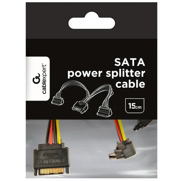 Кабель питания Cablexpert SATA + SATA 0.15 м / Черный photo 4