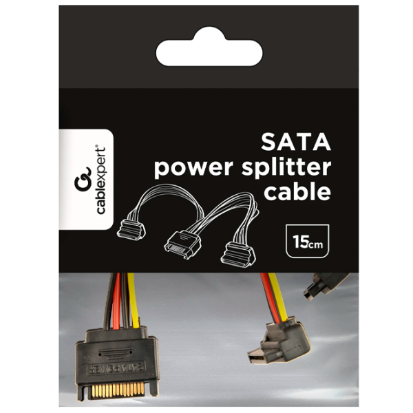 Кабель питания Cablexpert SATA + SATA 0.15 м / Черный photo 4