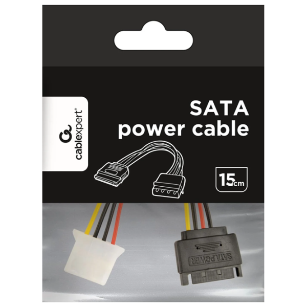 Cablu de alimentare Cablexpert SATA + Molex 0.15 m / Black photo 2
