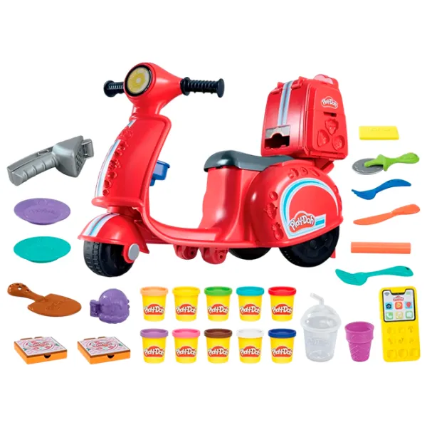 Толокар Hasbro Pizza Delivery Scooter (F8803) 22.5 кг/ Красный photo 4 Толокар Hasbro Pizza Delivery Scooter (F8803) 22.5 кг/ Красный photo 4