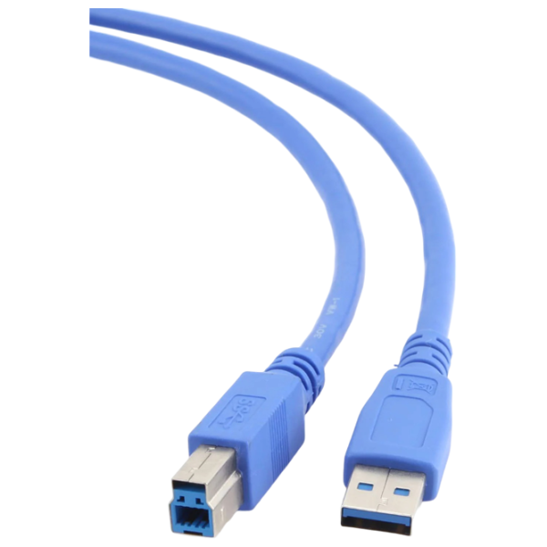 Cablu de date Cablexpert USB Type-A + USB Type-B 1.8 m / Blue photo 1