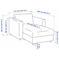 Кресло Ikea Vimle/Hallarp Brown Бежевый photo 8
