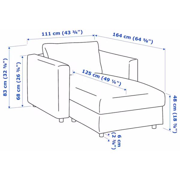 Fotoliu Ikea Vimle/Saxemara Black Blue photo 7