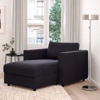 Кресло Ikea Vimle/Saxemara Черный Тёмно синий photo 2