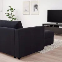 Кресло Ikea Vimle/Saxemara Черный Тёмно синий photo 5