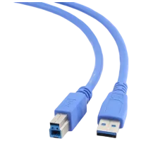 Кабель данных Gembird USB Type-A + USB Type-B 0.5 м / Синий photo 2