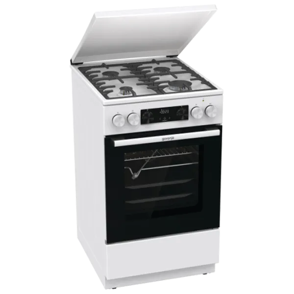 Плита Gorenje GKS5C72WF Газовая/ Белый/ Черный photo 2 Плита Gorenje GKS5C72WF Газовая/ Белый/ Черный photo 2