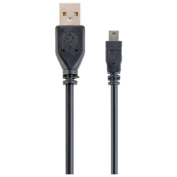 Cablu de date Cablexpert USB Type-A + mini USB 1.8 m / Black photo 1