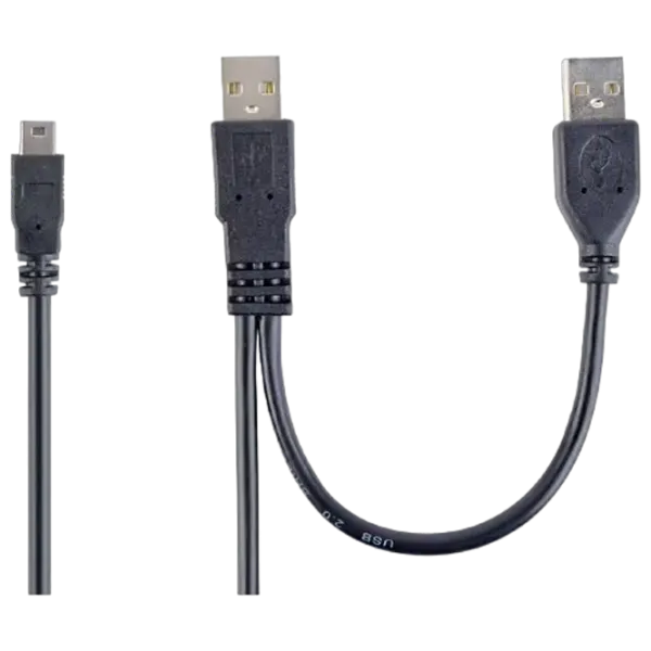 Кабель данных Cablexpert USB Type-A + mini USB 0.9 м / Черный photo 1