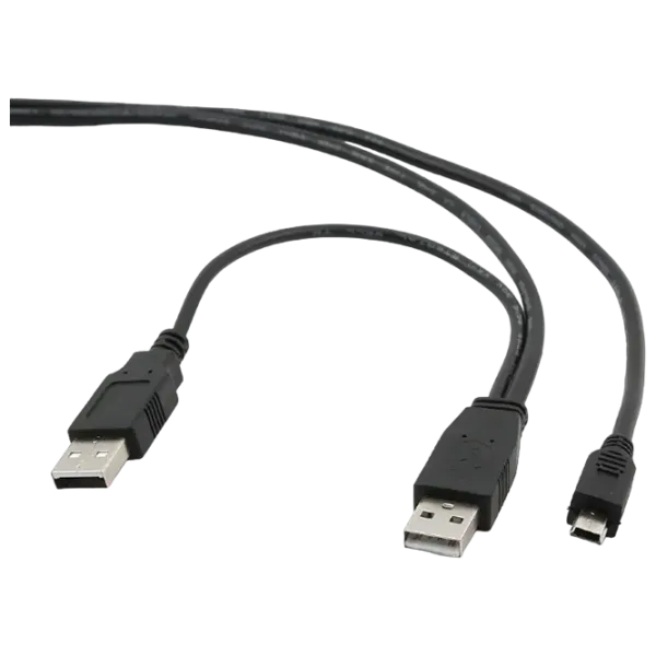 Кабель данных Cablexpert USB Type-A + mini USB 0.9 м / Черный photo 2