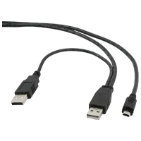 Кабель данных Cablexpert USB Type-A + mini USB 0.9 м / Черный photo 2