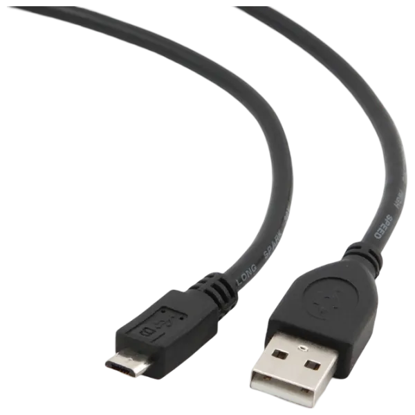 Cablu de date Gembird USB Type-A + microUSB 0.5 m / Black photo 2 Cablu de date Gembird USB Type-A + microUSB 0.5 m / Black photo 2