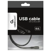 Кабель данных Gembird USB Type-A + microUSB 0.5 м / Черный photo 3