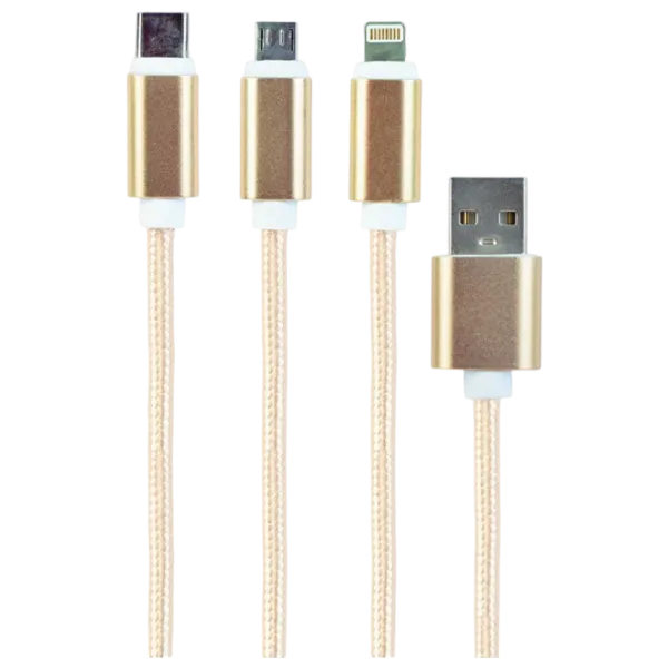 Кабель данных CC-USB2-AM31-1M-G Cablexpert USB Type-A + USB Type-C 1 м / Золото photo 1