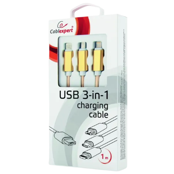 Кабель данных CC-USB2-AM31-1M-G Cablexpert USB Type-A + USB Type-C 1 м / Золото photo 4