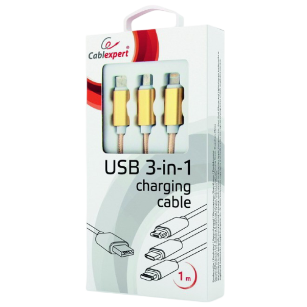 Кабель данных CC-USB2-AM31-1M-G Cablexpert USB Type-A + USB Type-C 1 м / Золото photo 4