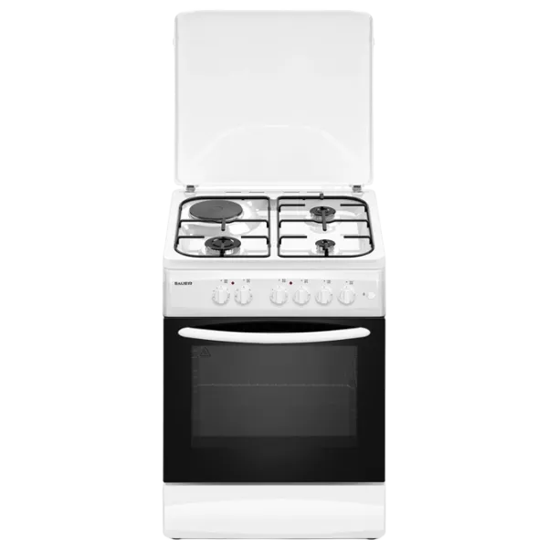 Aragaz Bauer TE 6631 WIT Pe gaz/ White/ Black photo 1 Aragaz Bauer TE 6631 WIT Pe gaz/ White/ Black photo 1