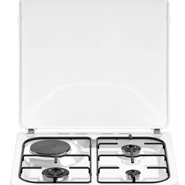 Aragaz Bauer TE 6631 WIT Pe gaz/ White/ Black photo 2 Aragaz Bauer TE 6631 WIT Pe gaz/ White/ Black photo 2