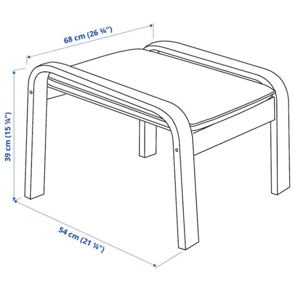 Кресло Ikea Poang/Knisa Серый Бежевый photo 8 Кресло Ikea Poang/Knisa Серый Бежевый photo 8