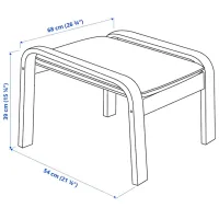 Кресло Ikea Poang/Knisa Серый Бежевый photo 8