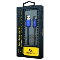 Кабель данных Cablexpert microUSB + USB Type-A 1 м / Синий photo 2
