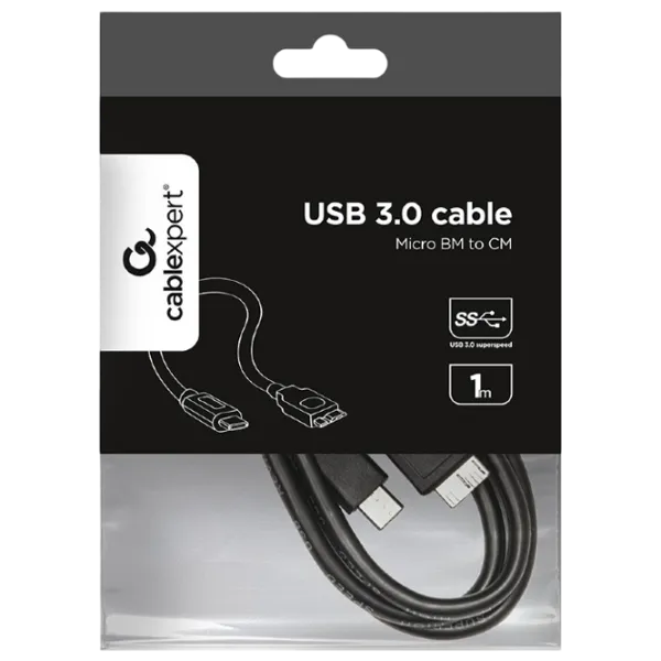 Cablu de date Gembird USB Type-C + microUSB 1 m / Black photo 4 Cablu de date Gembird USB Type-C + microUSB 1 m / Black photo 4