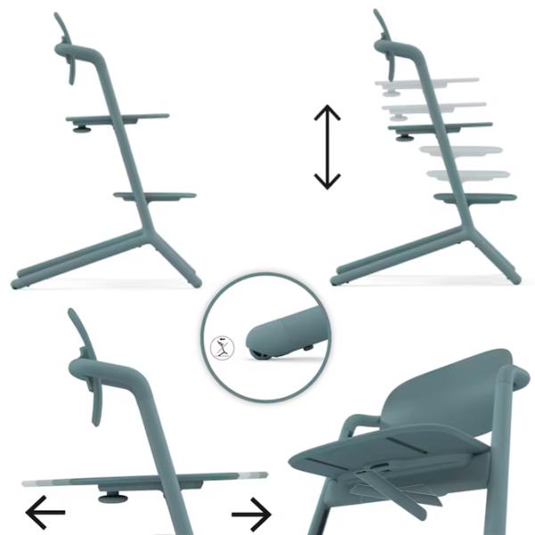 Scaun de masă Cybex Lemo 4in1 (521003199) / 6 luni / Stone Blue  photo 8