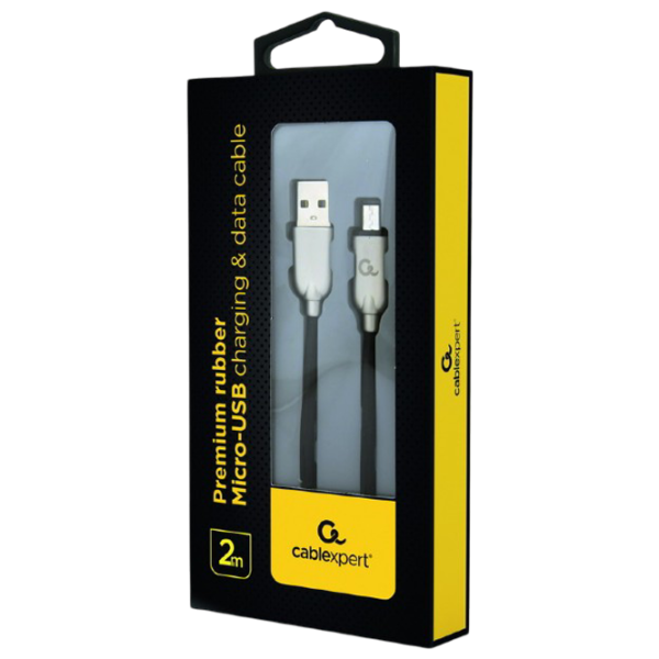 Кабель для телефона CC-USB2R-AMmBM-2M Cablexpert microUSB + USB Type-A 2 м / Черный photo 2