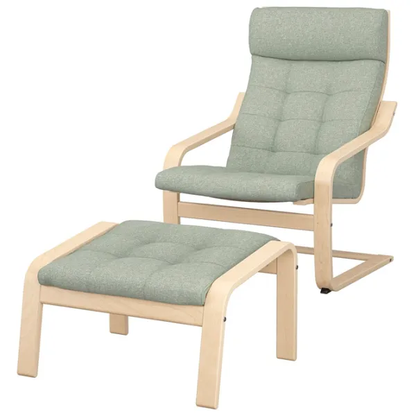 Кресло Ikea Poang Beige Light Green photo 1