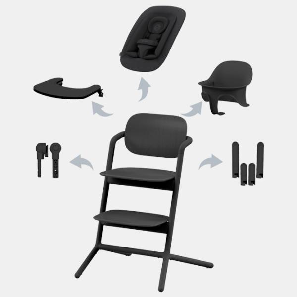 Стульчик для кормления Cybex Lemo 4in1 (521003207) / 6 месяцев / Stunning Black  photo 2
