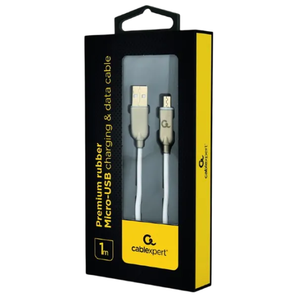 Кабель для телефона CC-USB2R-AMmBM-1M-W Cablexpert USB Type-A + microUSB 1 м / Белый photo 2
