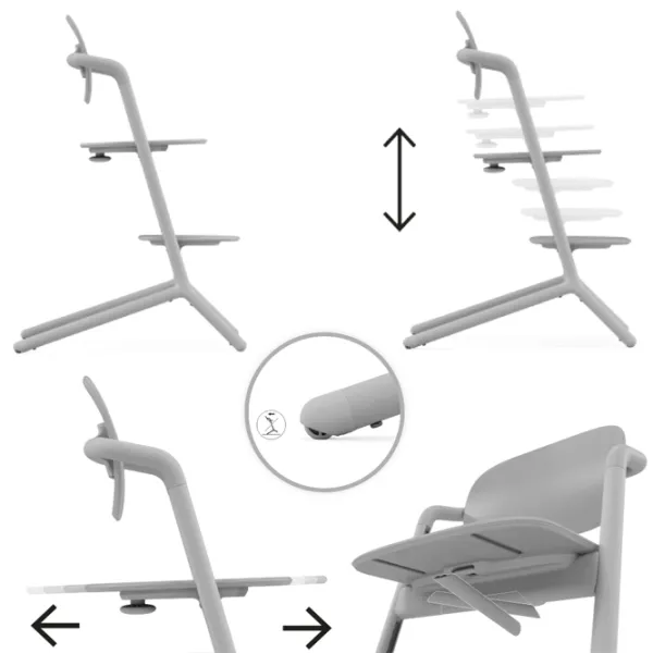 Scaun de masă Cybex Lemo 4in1 (521004829) / 6 luni / White  photo 5