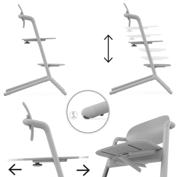 Scaun de masă Cybex Lemo 4in1 (521004829) / 6 luni / White  photo 5