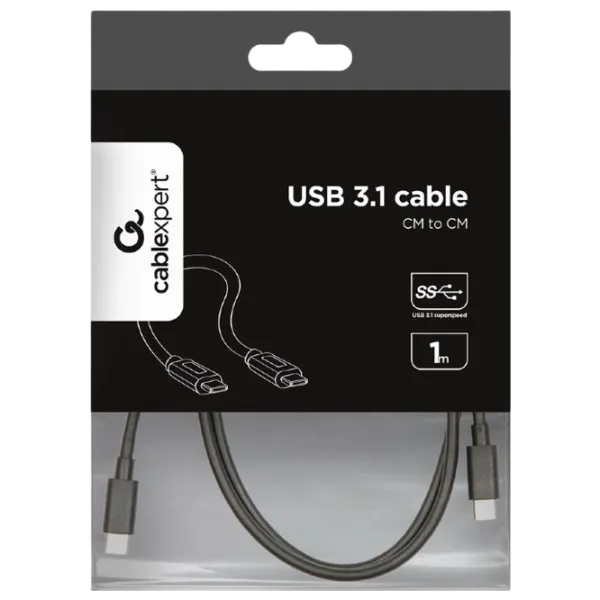 Cablu de date CCP-USB3.1-CMCM-1M Gembird USB Type-C + USB Type-C 1 m / Black photo 4