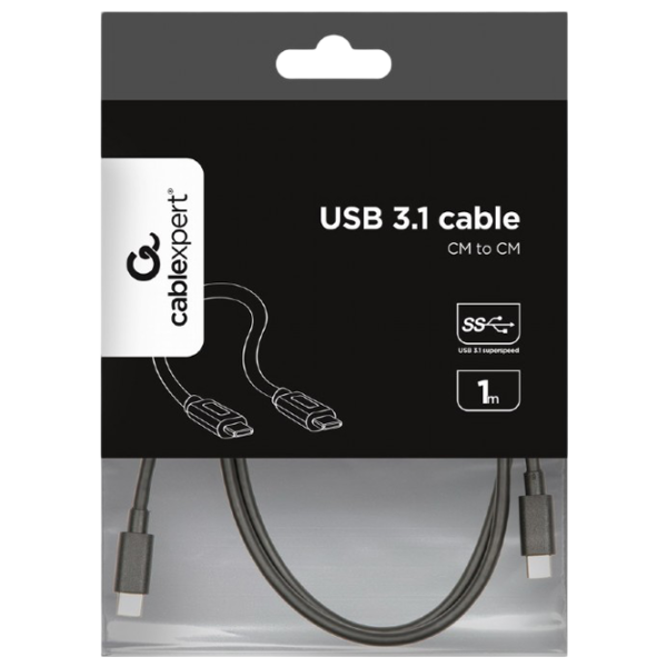 Cablu de date CCP-USB3.1-CMCM-1M Gembird USB Type-C + USB Type-C 1 m / Black photo 4