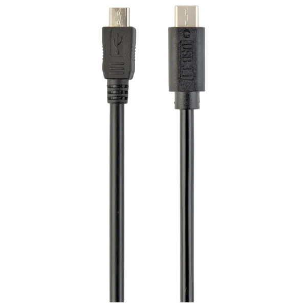 Кабель для телефона CCP-USB2-mBMCM-6 Cablexpert USB Type-C + microUSB 1.8 м / Черный photo 1