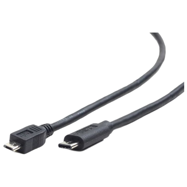 Кабель для телефона CCP-USB2-mBMCM-6 Cablexpert USB Type-C + microUSB 1.8 м / Черный photo 2