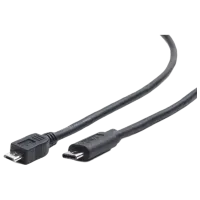 Кабель данных Cablexpert USB Type-C + microUSB 1 м / Черный photo 2