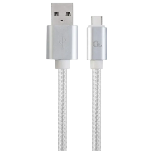 Cablu de date Cablexpert USB Type-C + USB Type-A 1.8 m / Silver photo 1