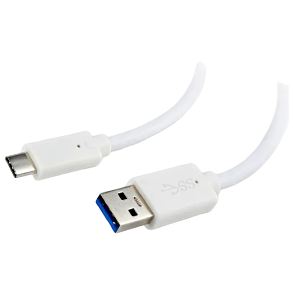 Кабель данных Cablexpert USB Type-C + USB Type-A 3 м / Белый photo 2 Кабель данных Cablexpert USB Type-C + USB Type-A 3 м / Белый photo 2