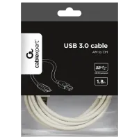 Кабель данных Cablexpert USB Type-C + USB Type-A 1.8 м / Белый photo 3