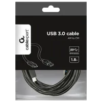 Кабель данных Cablexpert USB Type-C + USB Type-A 1.8 м / Черный photo 4